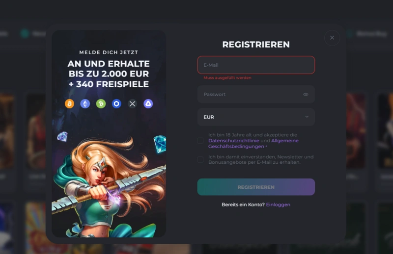 casinobello login page